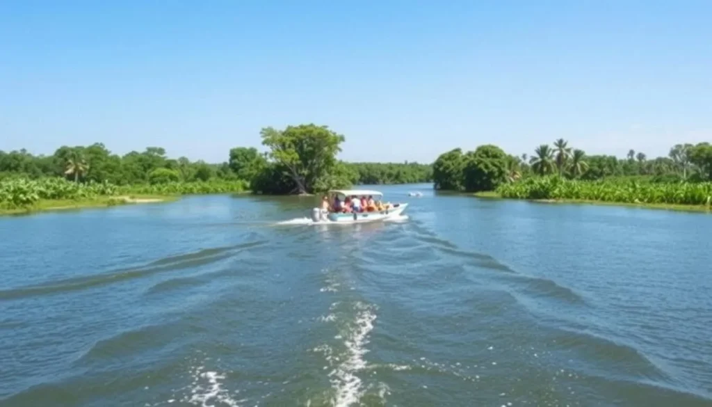 Image of a boat tour on the Parnaíba River Delta