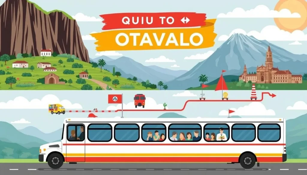 Image of a bus traveling from Quito to Otavalo