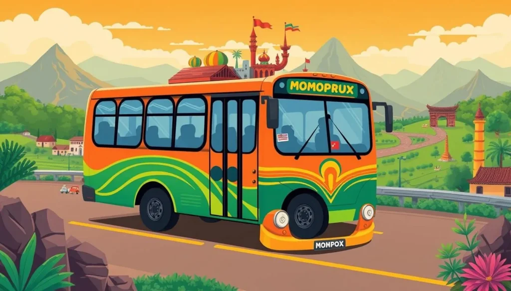 Image of a bus traveling to Mompox
