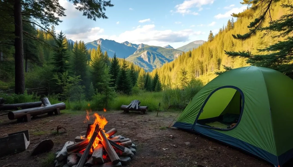 Image of a campsite near Czech Switzerland National Park