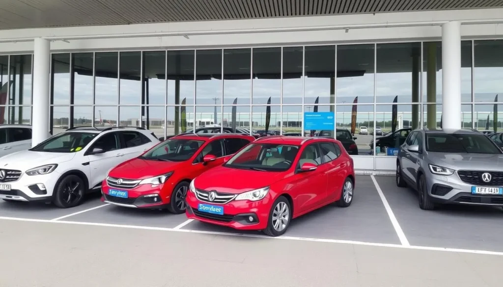 Image of a car rental at Prague airport