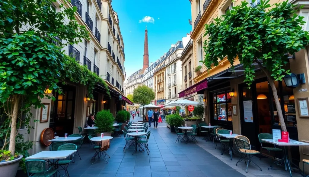 Image of a charming café in the 9th arrondissement