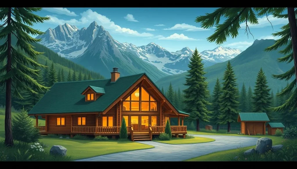 Image of a cozy Norwegian lodge near Vattis National Park