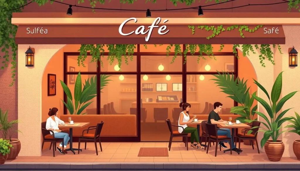 Image of a cozy cafe in Salmiya