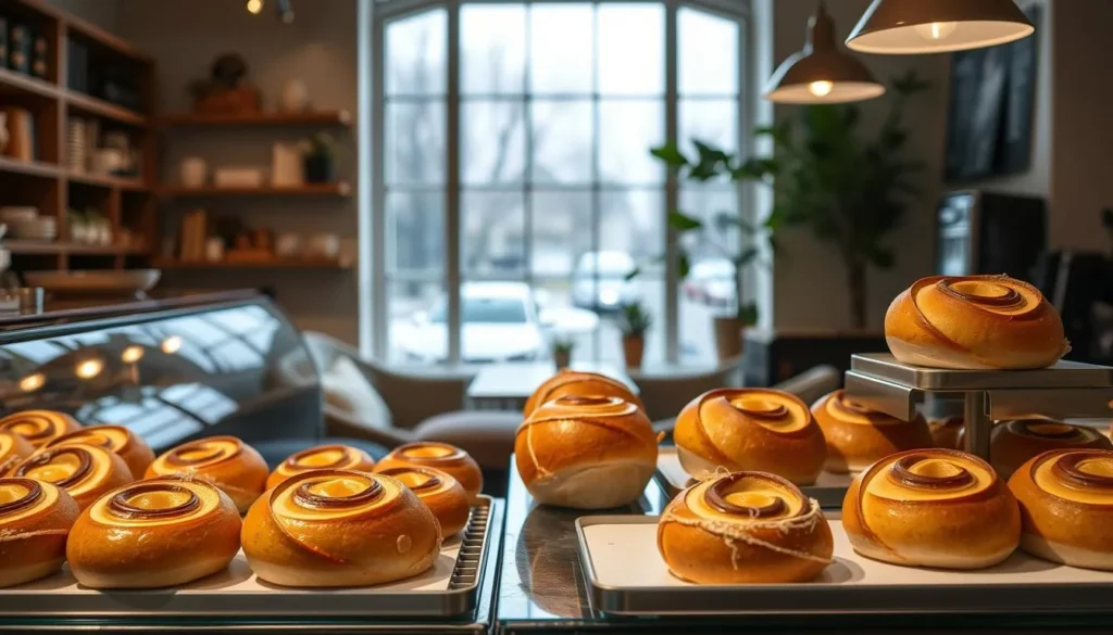 Image of a cozy cafe serving kanelbullar