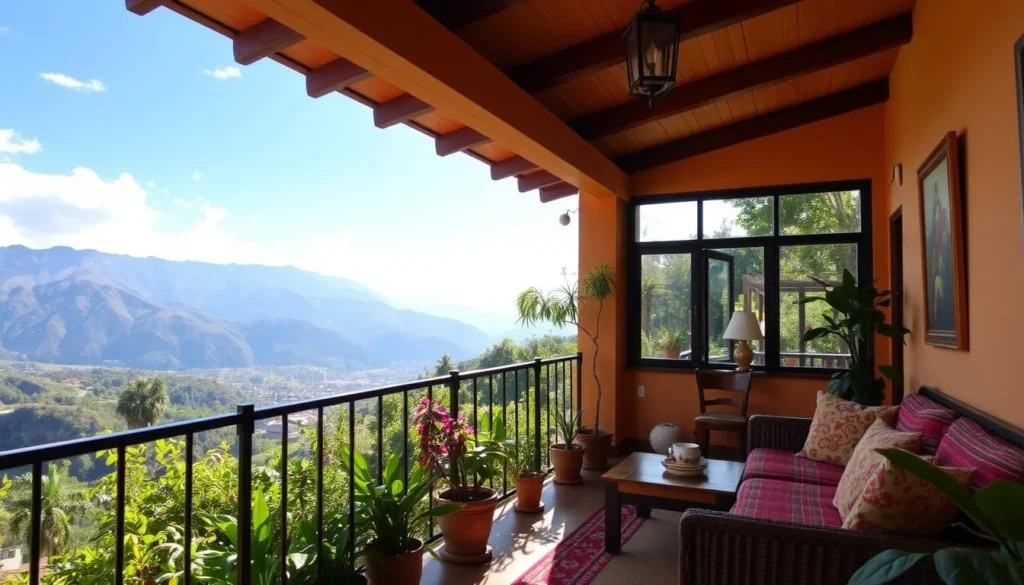 Image of a cozy guesthouse in Otavalo with a view of the Andes mountains