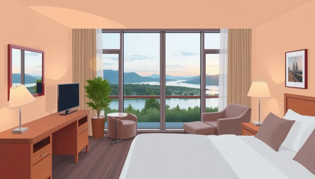 Image of a cozy hotel room in Lidingö