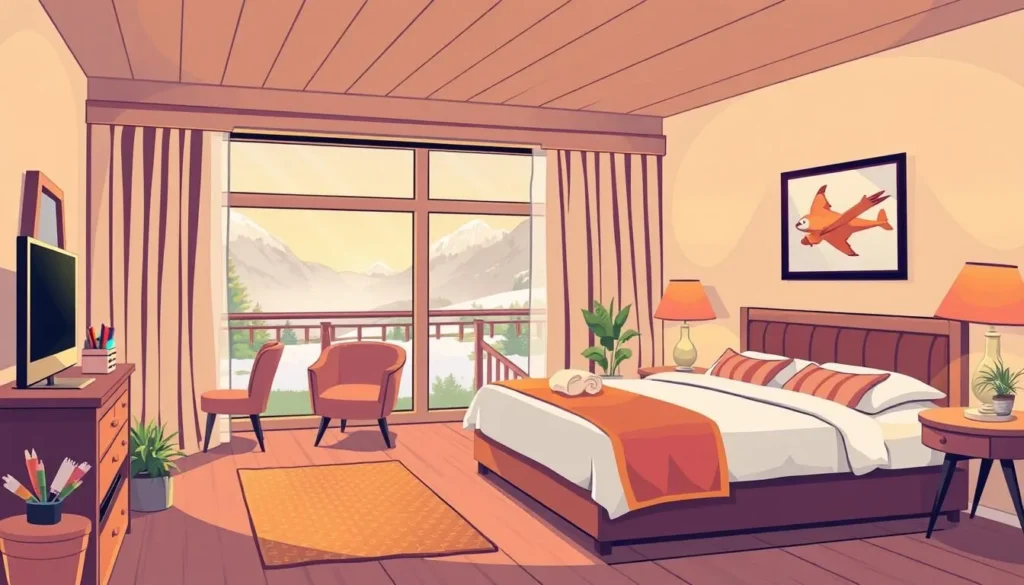 Image of a cozy hotel room in Skien