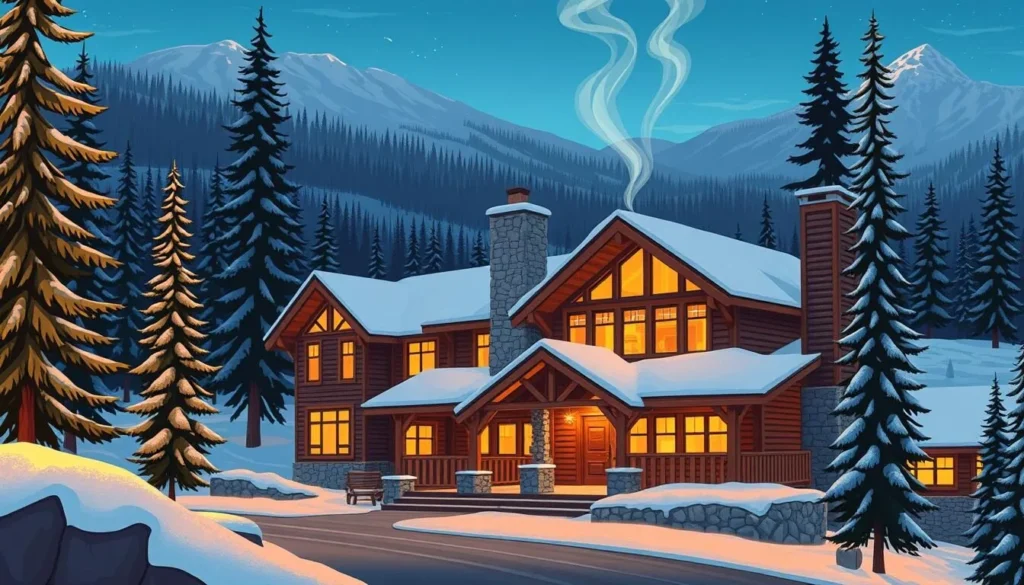 Image of a cozy mountain lodge in Fernie, British Columbia