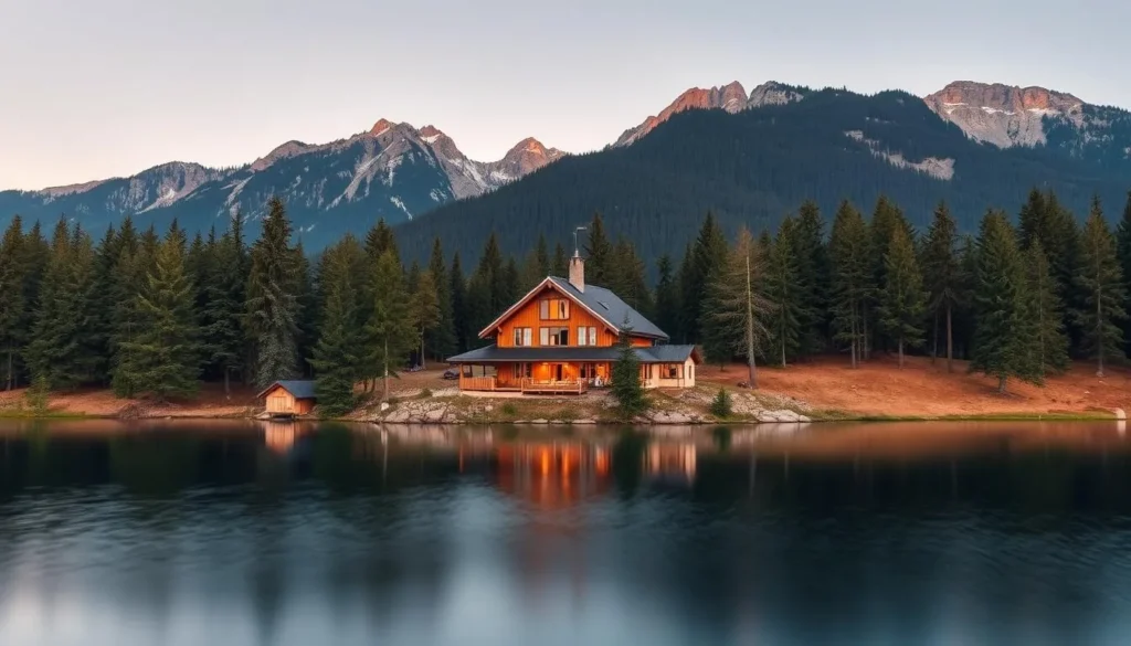 Image of a cozy mountain lodge near Black Lake, Czechia