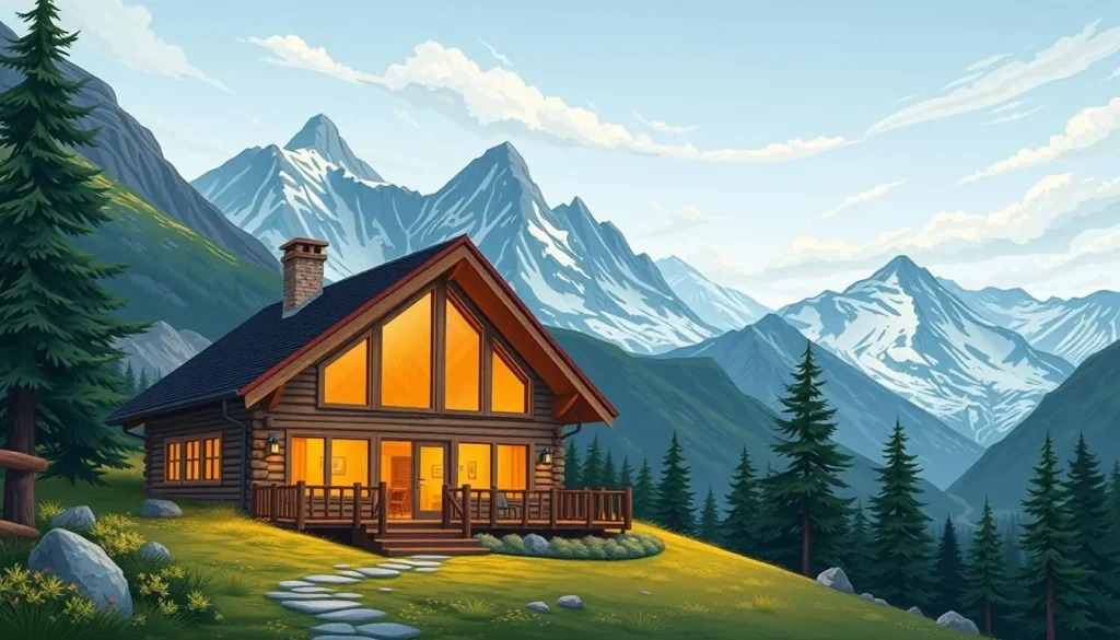 Image of a cozy mountain lodge near Dovrefjell-Sunndalsfjella National Park
