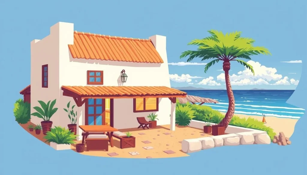 Image of a cozy pousada on Ilha do Farol with a beachfront view