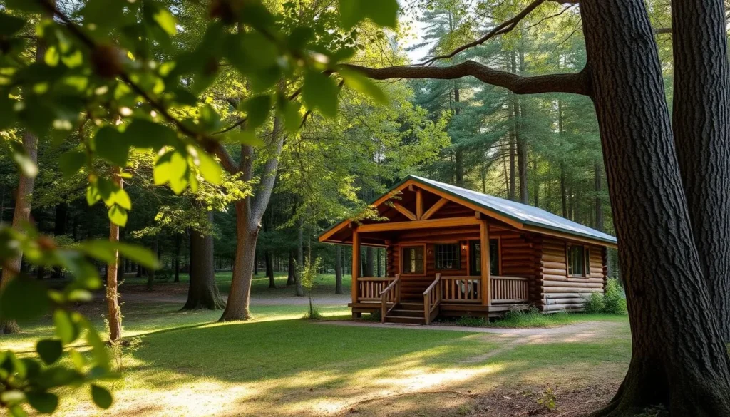 Image of a cozy wilderness cabin in Rago National Park