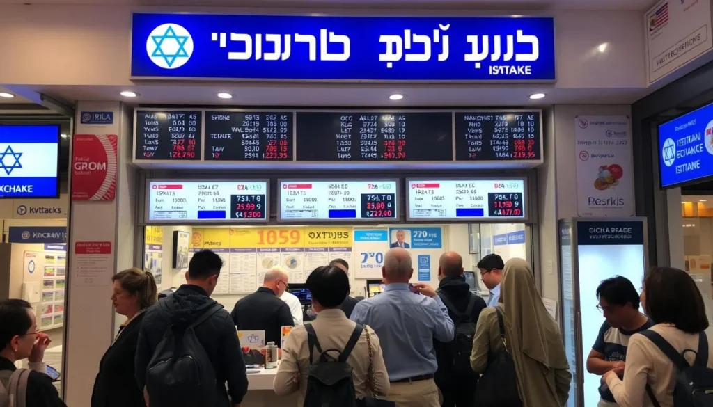 Image of a currency exchange office in Israel