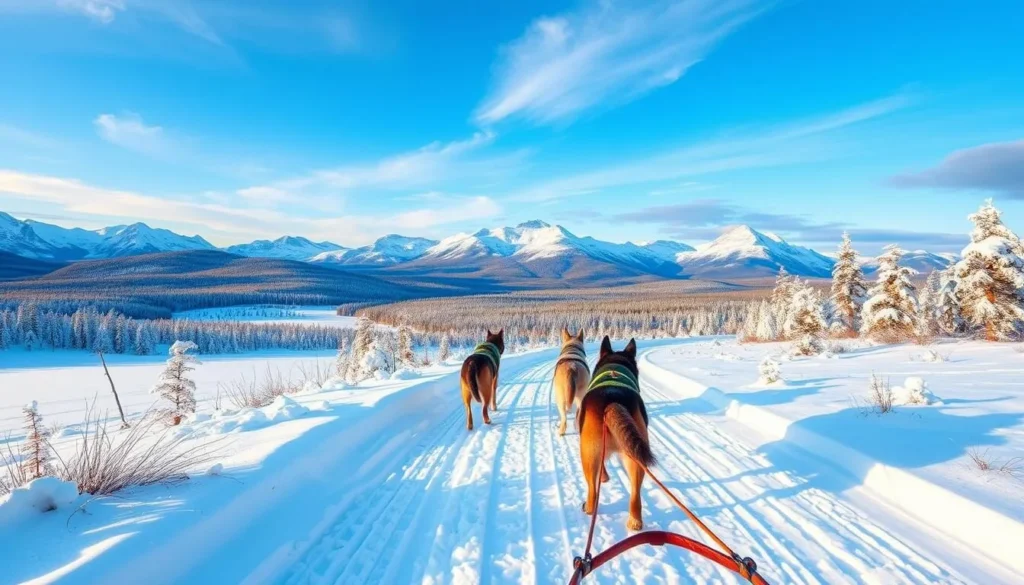 Image of a dog sledding tour in Urho Kekkonen National Park