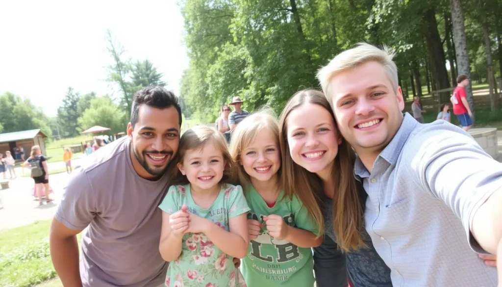 Image of a family enjoying a day out at Snilsberg Familiepark