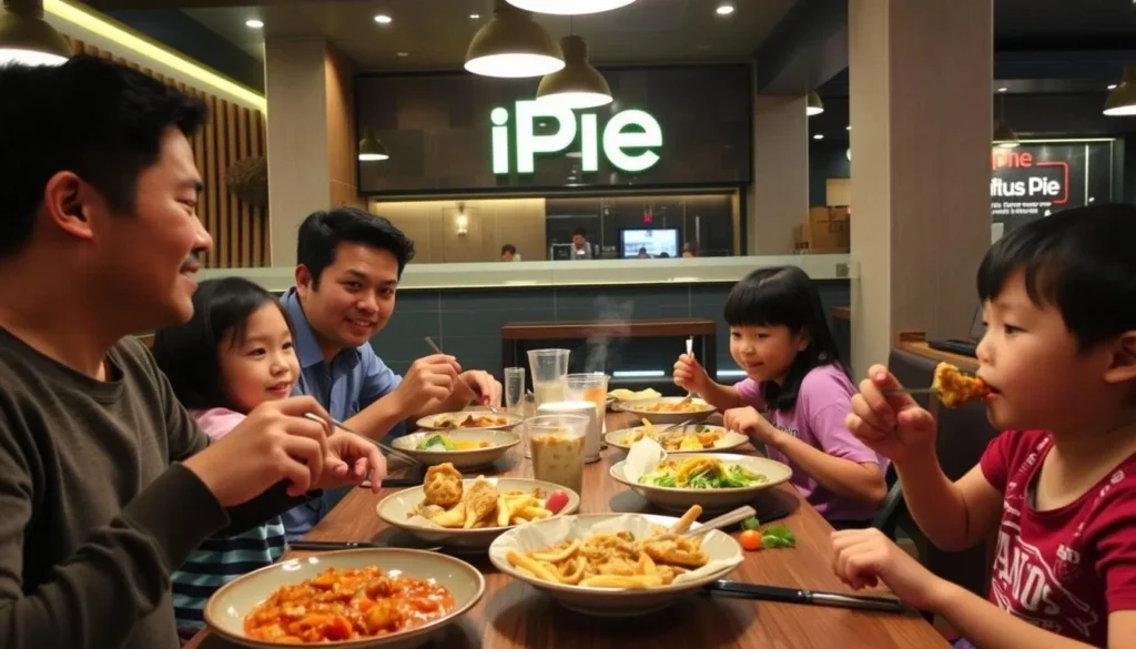 Image of a family enjoying a meal at Infinitus Pie (iPIE)