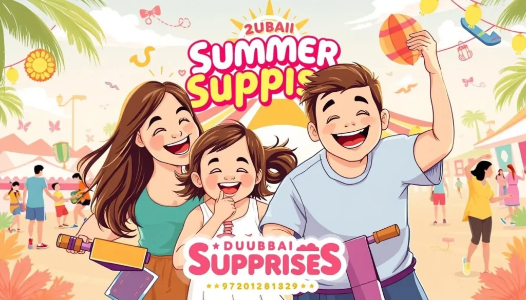 Image of a family enjoying activities at Dubai Summer Surprises