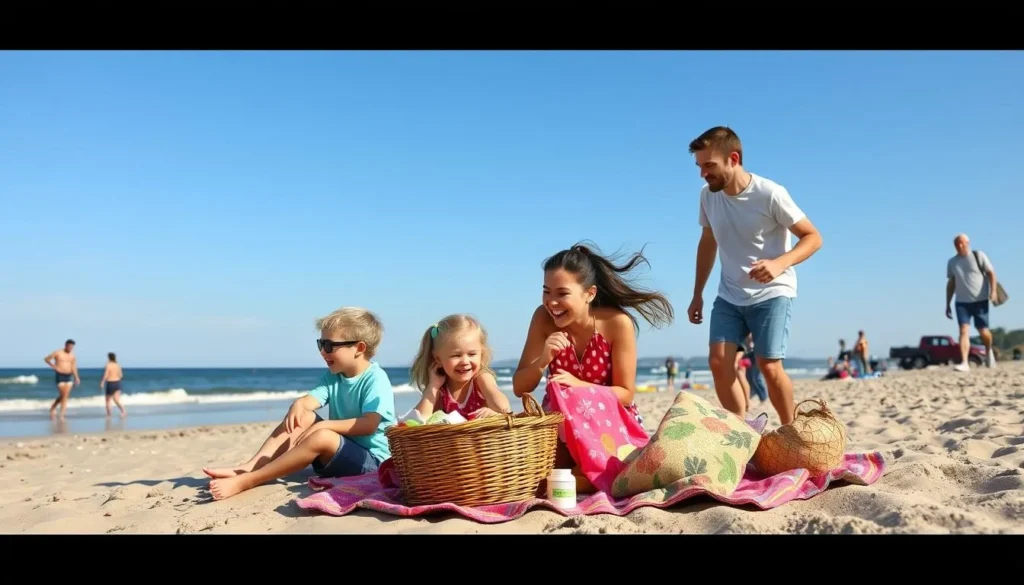 Image of a family enjoying activities in Palanga