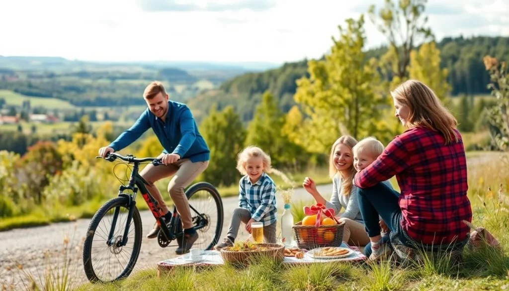 Image of a family enjoying activities in Uppsala County