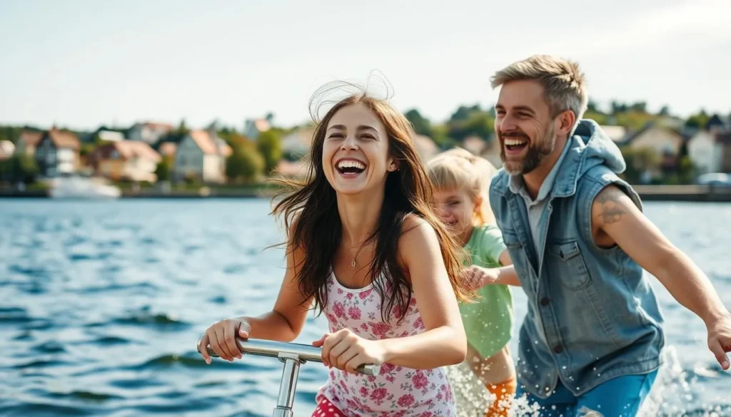Image of a family enjoying activities in Västervik