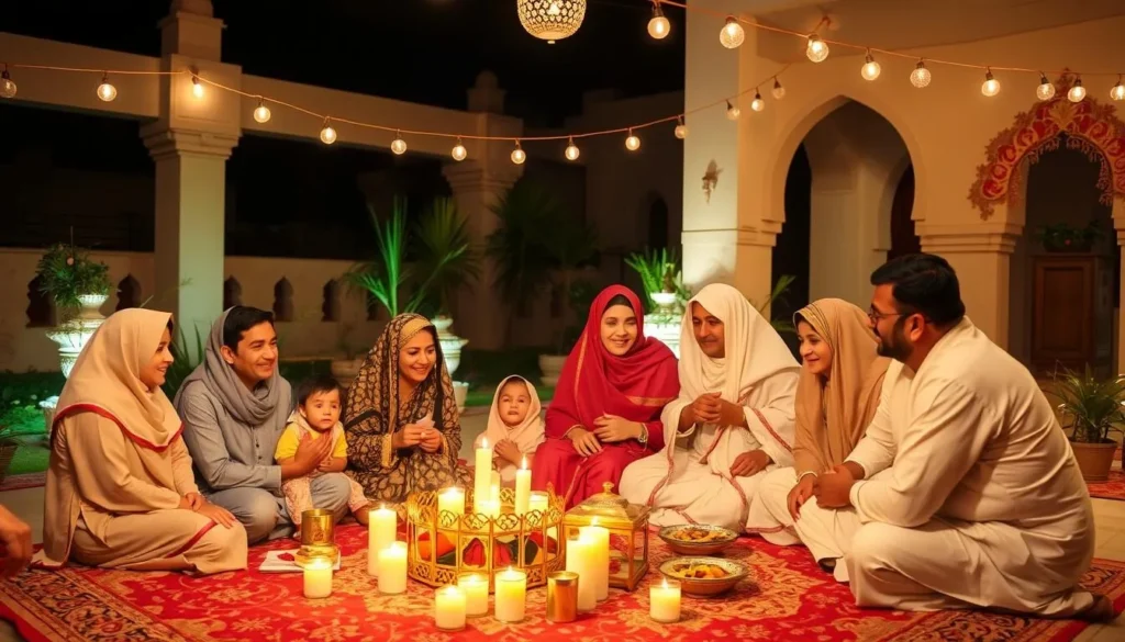 Image of a family gathering during Eid al-Adha in Jordan