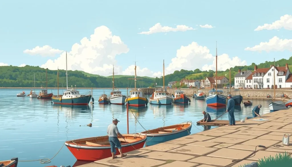 Image of a fishing spot in Totness with local fishermen