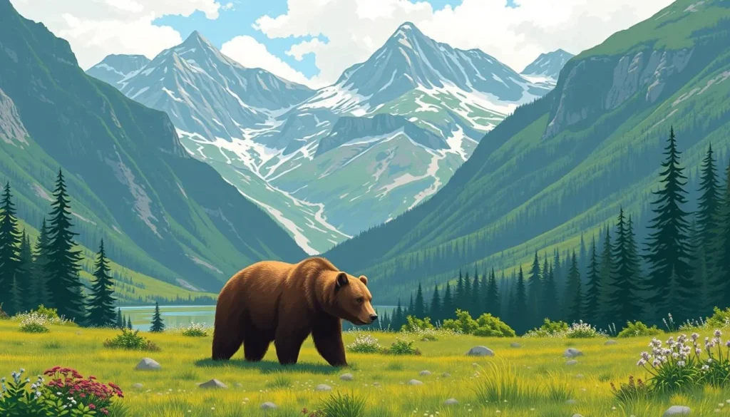 Image of a grizzly bear in the Bella Coola Valley