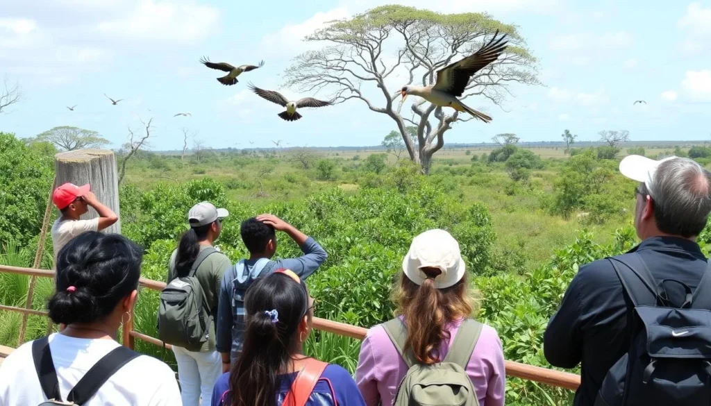 Image of a guided bird-watching tour in Nieuw Nickerie