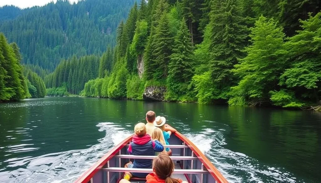 Image of a guided boat tour in the Great Bear Rainforest