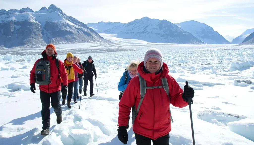 Image of a guided glacier tour in Hardangervidda