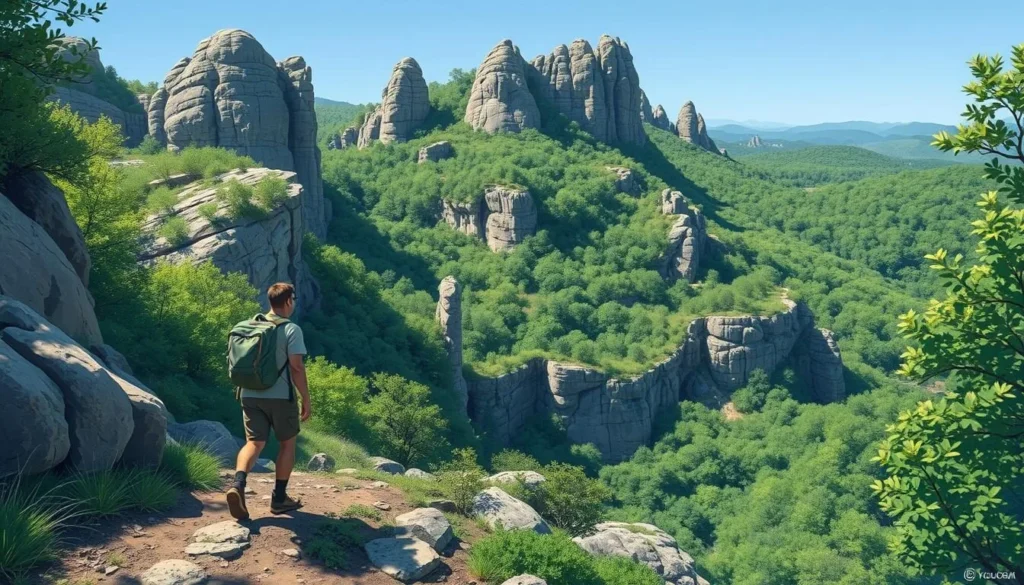 Image of a hiker at the Blue Ridge Cave Trail