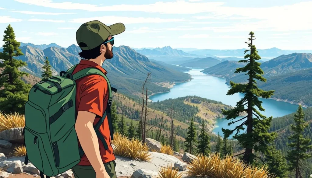 Image of a hiker enjoying a scenic view at Sec Reservoir