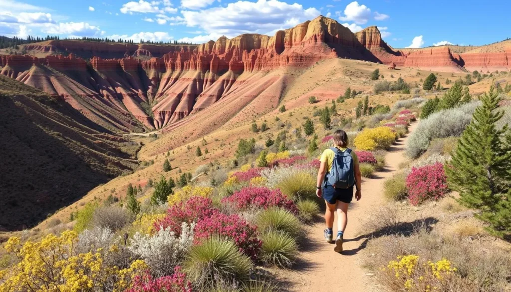 Image of a hiker on a coulee trail in Lethbridge