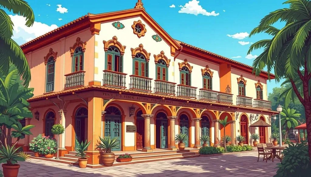 Image of a historic posada in Choroni with colonial architecture