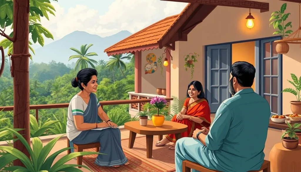 Image of a homestay in Kannur with a local family