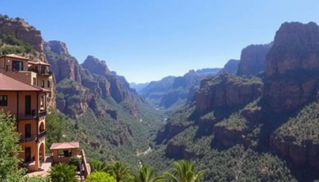 Image of a hotel in Chivay with a view of the canyon