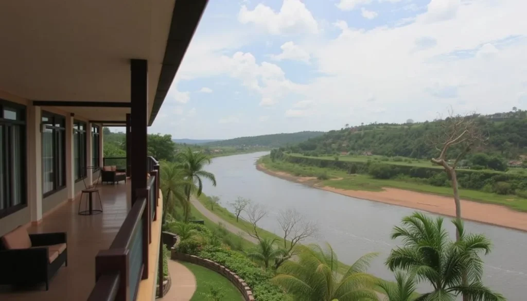 Image of a hotel in Paysandu with a river view