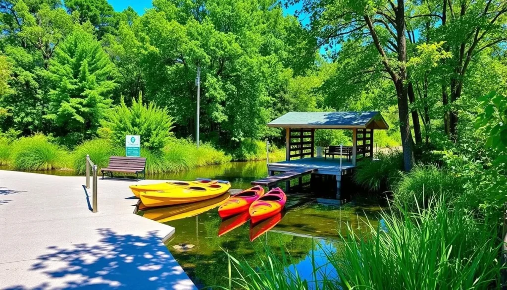 Image of a kayak launch at Cedar Street Park Access