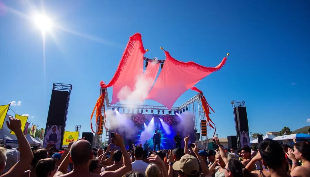 Image of a lively music festival in Brazil
