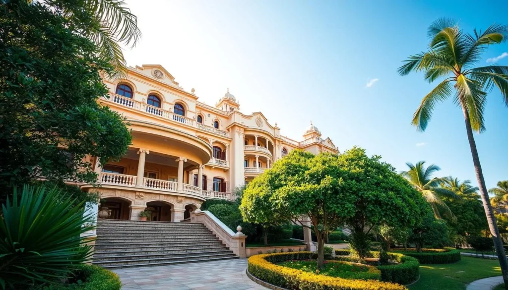 Image of a luxurious hotel in Asunción during the summer season