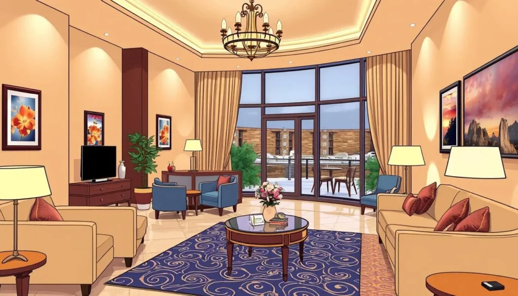 Image of a mid-range hotel in Karaj with a cozy atmosphere