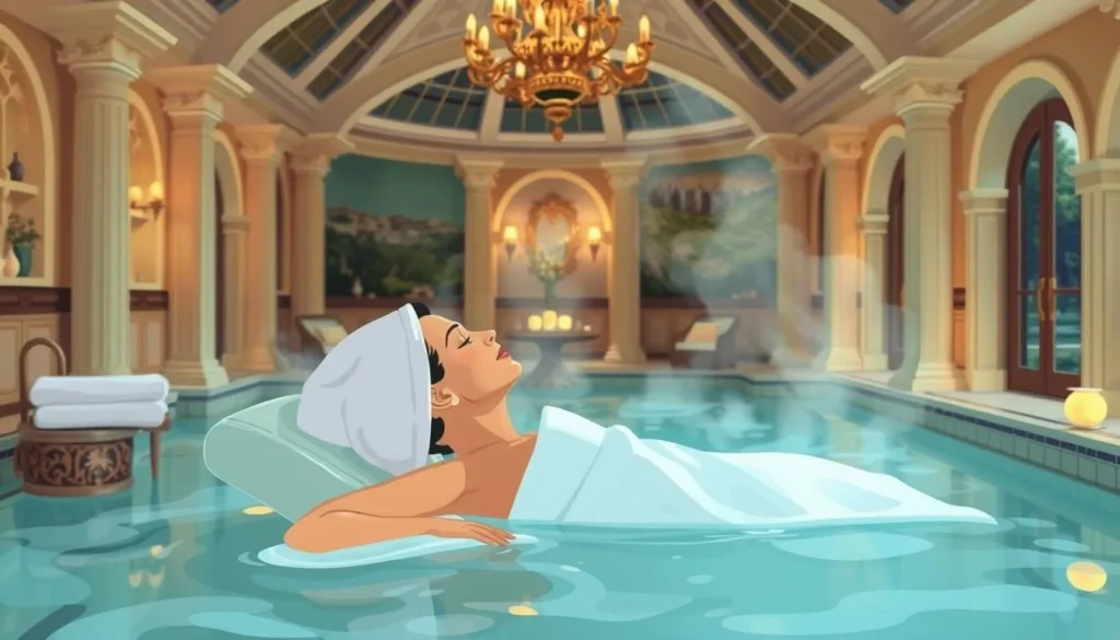 Image of a person enjoying a spa treatment at one of Frantiskovy Lazne's pavilions