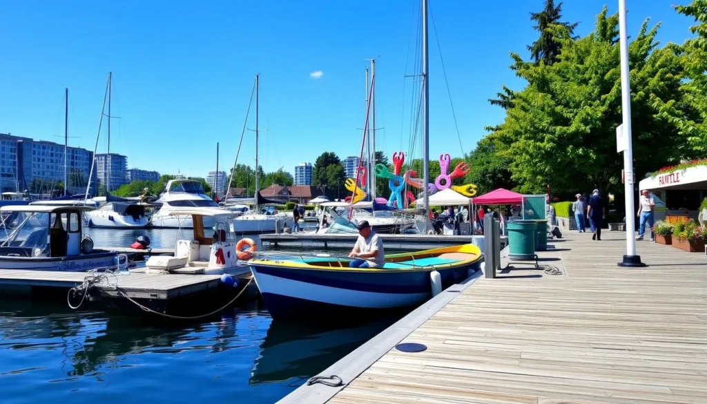 Image of a person renting a boat on Granville Island