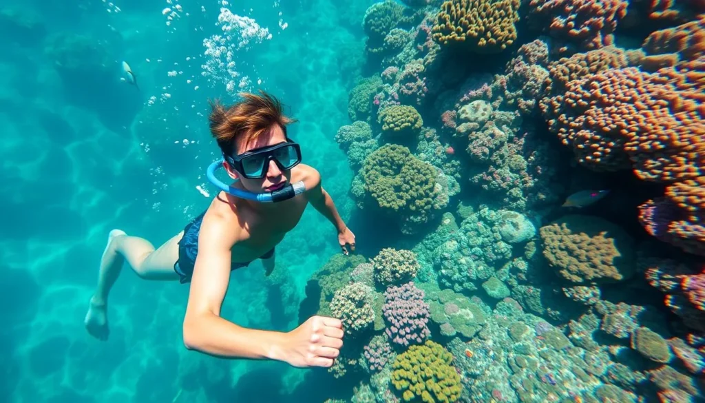 Image of a person snorkeling in the clear waters of Mochima National Park