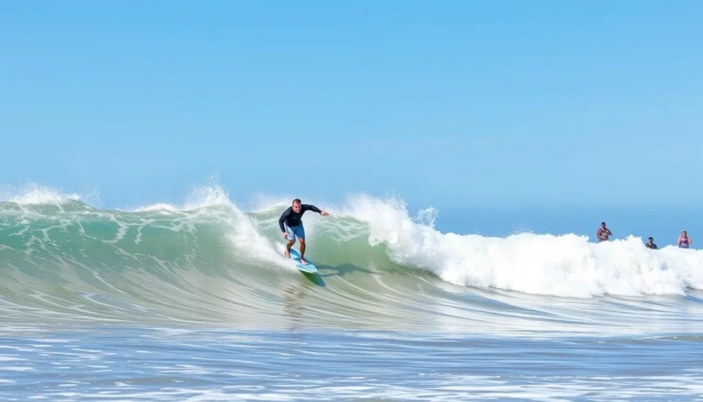 Image of a person surfing in Long Beach, NY