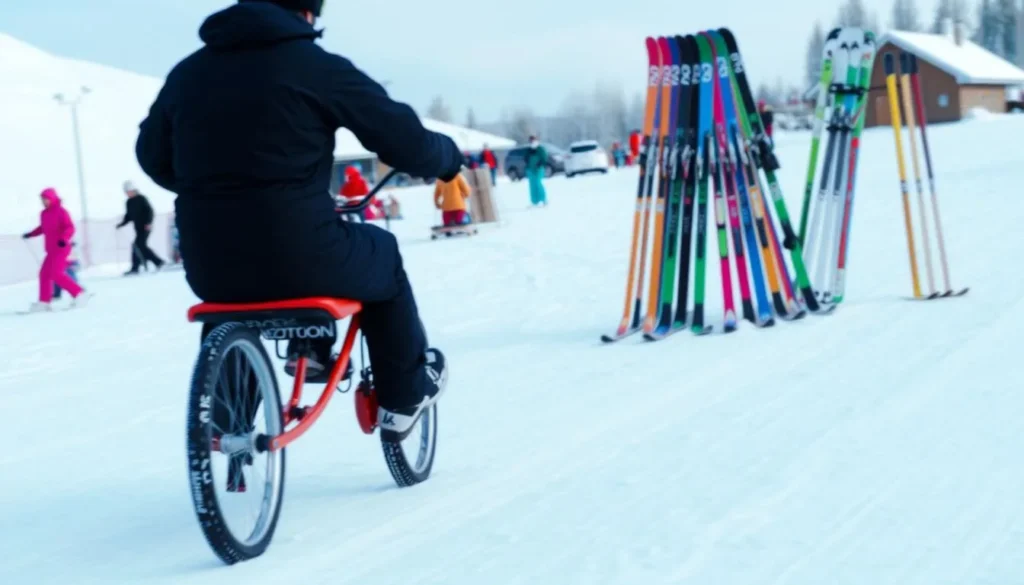Image of a person tricycling at Ski Center Říčky