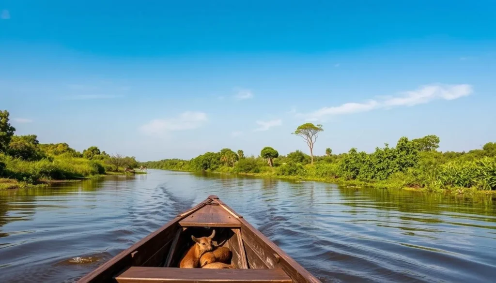 Image of a pirogue trip along the Maroni River