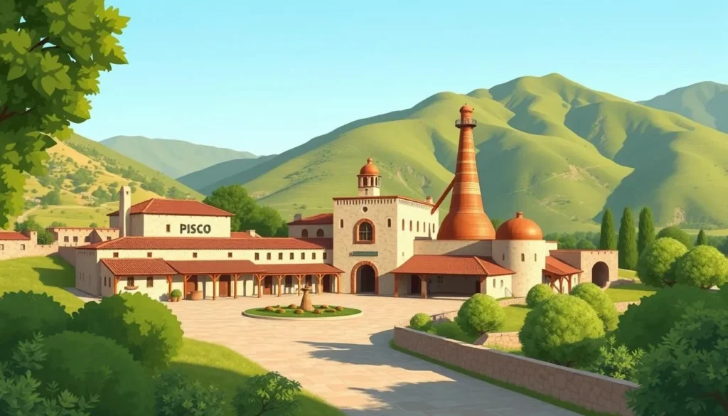 Image of a pisco distillery in Elqui Valley