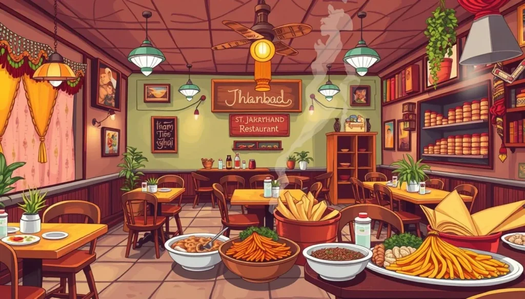 Image of a popular restaurant in Dhanbad serving traditional Jharkhand cuisine